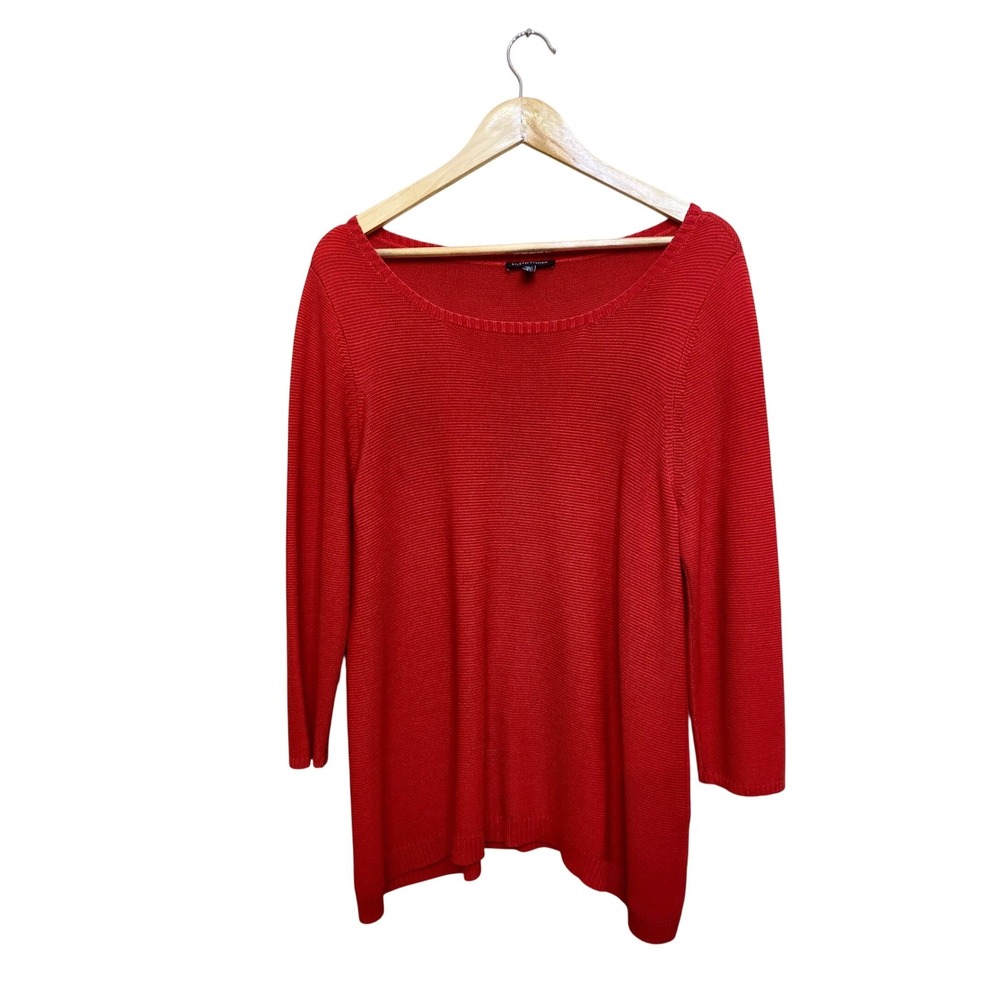 Eileen Fisher Red Crewneck Sweater